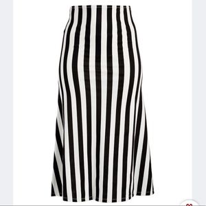 Black and white striped maxi